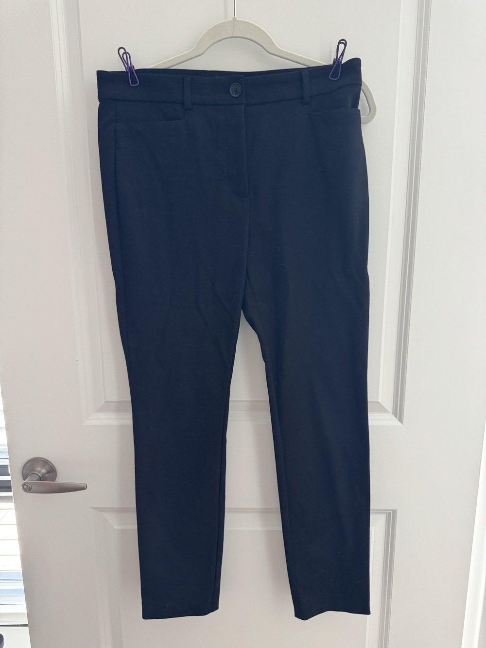 LOFT Sutton Skinny Work Pants Black